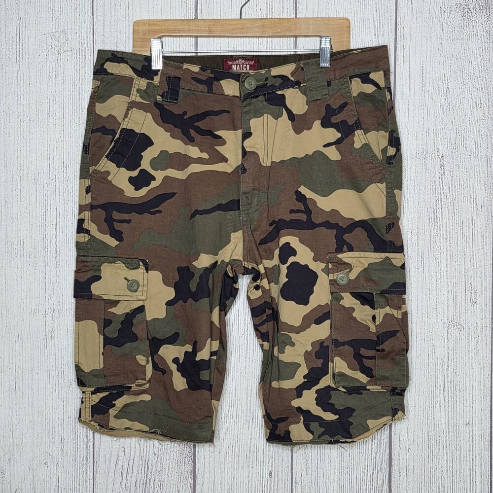 Camo Cargo Men’s Shorts - Classic Woodland Camouflage